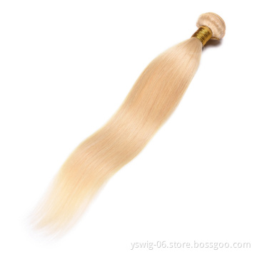 Wholesale Raw Virgin Malaysian Hair Blonde 613# 10A Silky Straight Virgin Human Hair Weft